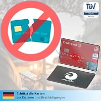 valonic TÜV geprüfte RFID Blocker Schutzhülle - 6 Stück - Sicherheit gegen Datenklau - NFC Schutzhüllen - Kartenhülle für Kreditkarten und EC Karten, EC Kartenhülle für Bankkarten – Ansicht 9