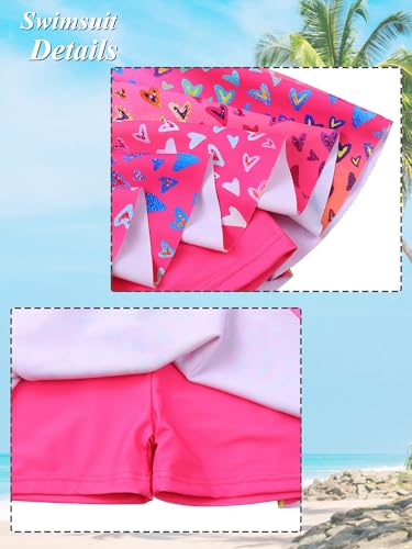 Image of BAOHULU Toddler Girls Swimsuit One Piece Cute Floral Dress Swimwear 3-8 Years