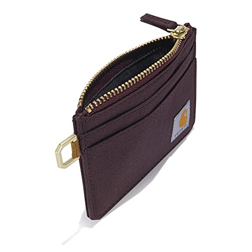 Carhartt Lässige Damen-Geldbörse aus Nylon, Ente mit Reißverschluss, Nylon-Ente mit Reißverschluss (Deep Wine), Einheitsgröße