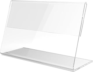 20 Pack Small Sign Holder Name Plate 3.5 x 2 Table Tent Frame Place Card Holder Deli Tag Pricing Display Clear Acrylic by Marketing Holders