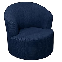 Housse De Fauteuil Extensible Velours Ou Jacquard - Club, Crapaud, Tonneau Pivotant - 1 Place - Lavable Et Antidérapante