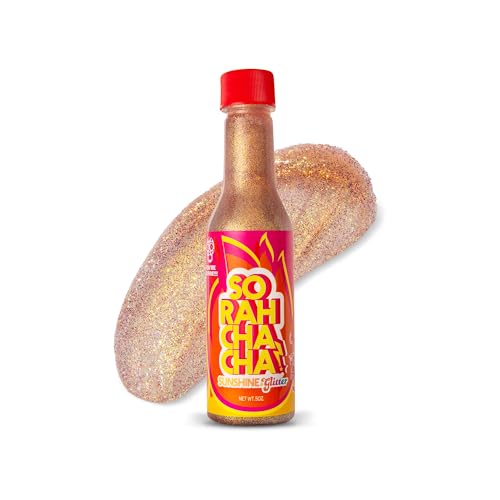 Sunshine & Glitter - SoRahChaCha! - Holographic Body and Face Glitter Gel - Glitter Makeup for Cosplay Biodegradable Glitter, Rose Gold Color, Vegan & Cruelty Free, Festival & Rave Ready, 5oz