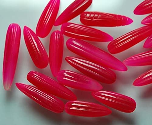 Hot pink chalcedony lot de 5 pierres taillées pour offrir un bijou fait main