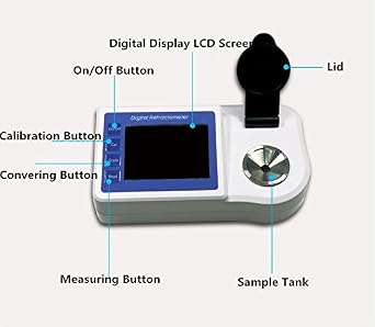 Desktop Digital Refractometer Benchtop Digital Refractometer Benchtop Refractometer Brix Refractometer Digital Desktop Refractometer Brix0-94.0% Accuracy0.1%Sapphire Automatic Temperature Compensation