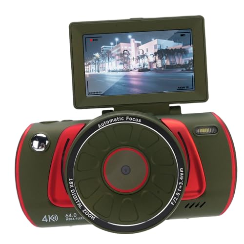 Caméscope 4K rétro haut de gamme 64 MP à écran inclinable