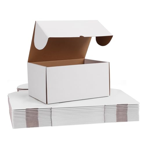 WIFTREY 12x9x6 inches White Shipping Boxes pack of 15 Corrugated Cardboard Boxes 12 x 9 x 6 for Packaging Small Business Moving Mailing