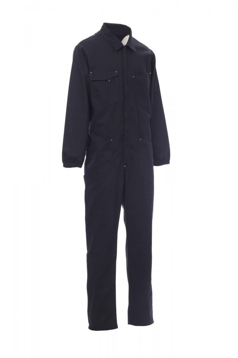 Tuta Lavoro Taglie Forti Uomo Cotone Sanforizzato Meccanico Fino 6XL Alta Resistenza (4XL, BLU)