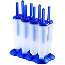 Tovolo Twin Popsicle Mold with Sticks 4 Pack Reusable Ice Pop Molds for Homemade Flavored Popsicles Treats Frozen Snacks, Silicone Popsicle Maker with Stand for the Freezer BPA Free Dishwasher Safe