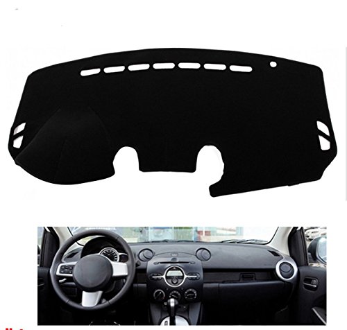 Fly5D® Dashmat Dashboard Cover Fits 2007-2015 Mazda 2 M2 (2007-2015 Mazda 2, Black) #TOP16