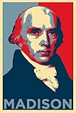 Textured Paper - James Madison Art Print 'Hope' - Photo Poster Gift - USA President Maddison - Size: 6 x 4 Inches