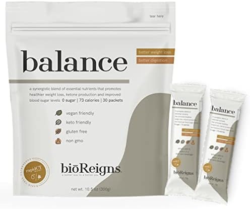 bioReigns Balance, Healthier Weight Loss, Ketone Production, Improved Blood Sugar Levels (30 Packets)