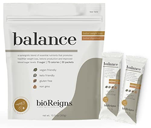 Bioreigns Balance, Healthier Weight Loss, Ketone Production, Improved Blood Sugar Levels (30 Packets) #TOP1