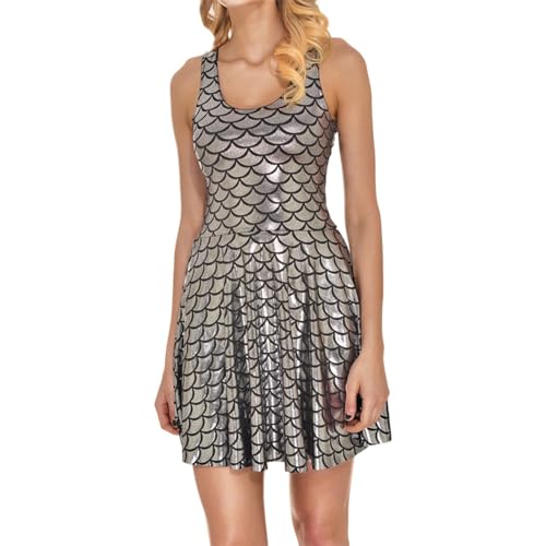 Robe de soirée décontractée et brillante bleu ciel à motif floral et paillettes