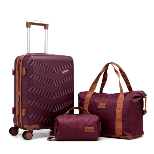 Image of CONCEPTEN Expandable Carry on Luggage 3 Piece Suitcases with Spinner Wheels