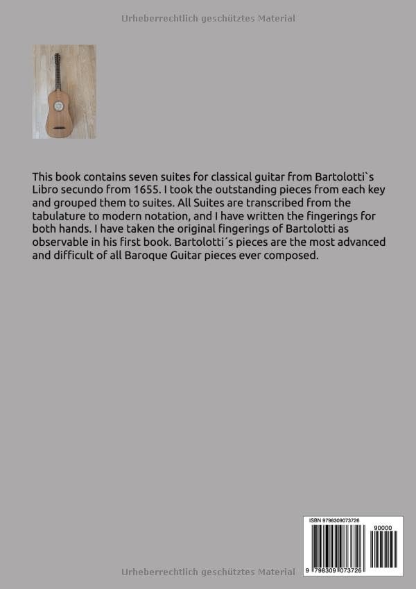Bartolotti 7 Suites guitare classique recueil d'exception d'après 1655 - 3