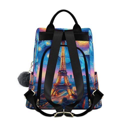 Mochila antirrobo mujer Paris bolso mochila impermeable con Torre Eiffel 2