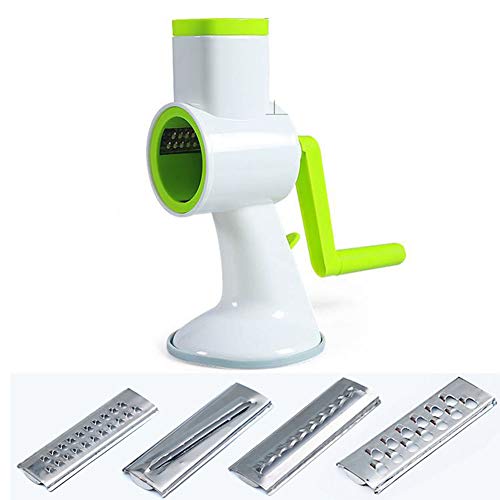 Gemüseschneider Edelstahl Gemüsehobel 4 Schneideinsätze für Gemüse Obst Käse für und Küchenminis Küchenmaschine