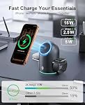 3 in 1 Charging Station Compatible with Mag-Safe Charger Stand for iPhone 17 16 15 14 13 12, Wireless Charging Station for AirPods, Wireless Charger for iWatch Series