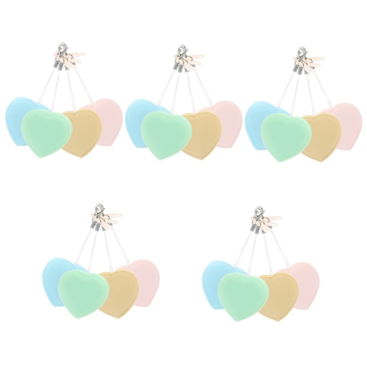 STOBOK 20piezas Limpiadores De Pantalla Forma De Corazón para Teléfonos y Gafas Decoración De Llaveros Uso Superficies Delicadas Aleatorios