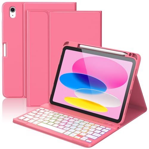 KBCASE Hülle mit Tastatur für iPad A16 11/10.Generation(11"2025/10.9"2022) – Ansicht 1