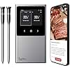 Typhur Sync Smart Wireless Meat Thermometer - 2 Probes 6 Sensors, 122m Bluetooth 5.4, Stable Unlimited Range WiFi Monitoring, IP67 Waterproof for BBQ Grill Oven Smoker Air Fryer Food Cooking Kitchen
