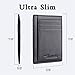 Travelambo Front Pocket Minimalist Leather Slim Wallet RFID Blocking Medium Size（Black Matte）