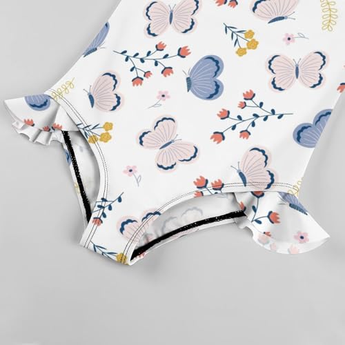 Image of Girls One Piece Swimsuit Lovely Cute Animals Ruffles Swimwear Bathing Suits 3-12 Years