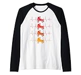 skate heartbeat skater pattinaggio retro vintage 70s 80s maglia con maniche raglan