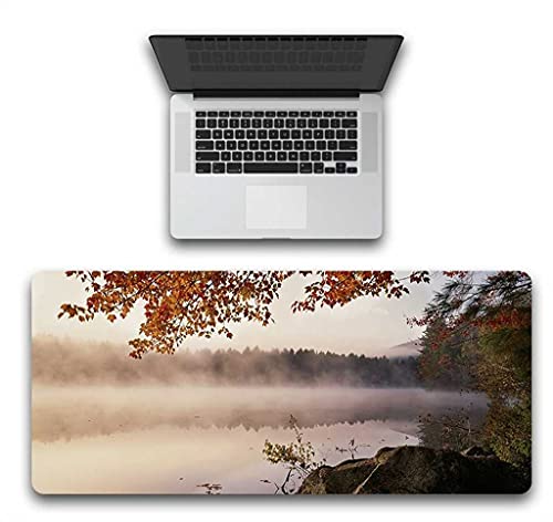 Tapis de souris gamer XXL forêt et lac pour transformer votre bureau en espace zen