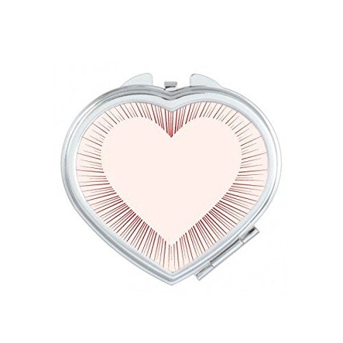 Miroir nomade coeur rouge rose pour corriger son maquillage partout