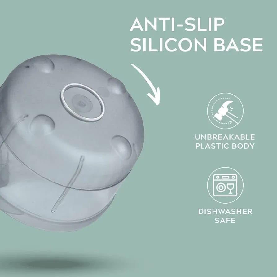 Image of Manual Vegetable Push Chopper 3-Blade | Anti-Slip Food Processor with Unbreakable Plastic Body | Dishwasher Quick Cut Onion, Salad, Tomato, Potato |3 Stainless Steel Blade