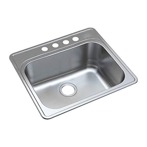 Transolid Mtsb252212-4 Meridian 25-In X 22-In X 12-In Laundry/Utility Sink With 4-Hole, Brushed Stainless Steel #TOP7