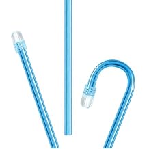 LA MIERE 100 Dental Saliva Ejectors Disposable - Medical Grade Latex Free Evacuation Suction Tips - Flexible Tube with Tip in Blue 1 Bags of 100
