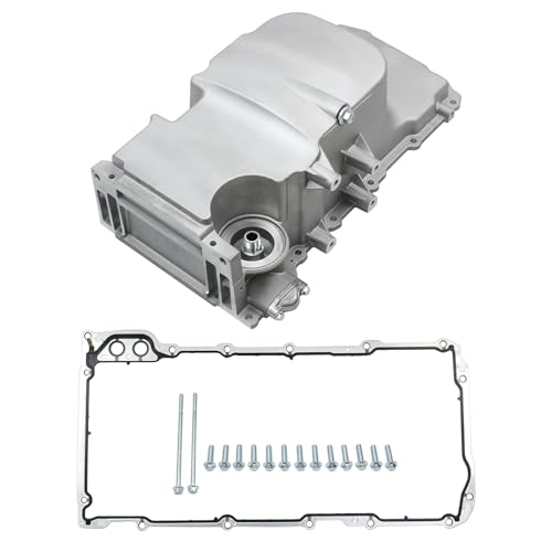 Image of Engine Oil Pan with Drain Plug Gasket Kit for Chevrolet Camaro 2010-2015, Caprice 2011-2017, SS 2014-2017; Pontiac G8 2008-2009
