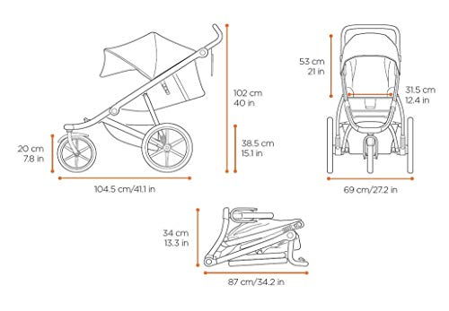 Carrinho para todos os terrenos Thule Urban Glide 2 Vermelho