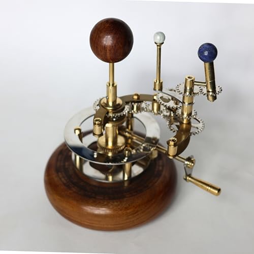 Orrery en laiton Soleil Terre Lune modèle mécanique rotatif pour salon