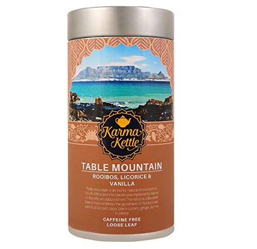 Table Mountain- Rooibos, Licorice, sage, Fennel & Vanilla, Caffeine Free, Natural Detox, Tisane, Herbal tea, Perfect for after meals, Healthy, Loose Leaf, 2.64 ounces
