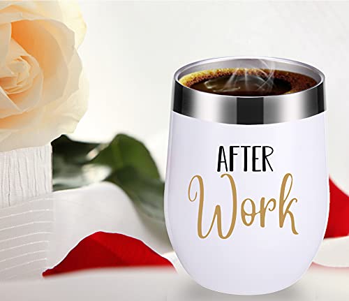 Before Work After Work 11 Oz Coffee Mug & 12 Oz Wine Tumbler Set Gifts For Coworkers Friend Teacher Doctor Nurse Dentist Men Women.office Friend Work Life New Job Work Gifts (White) #TOP3