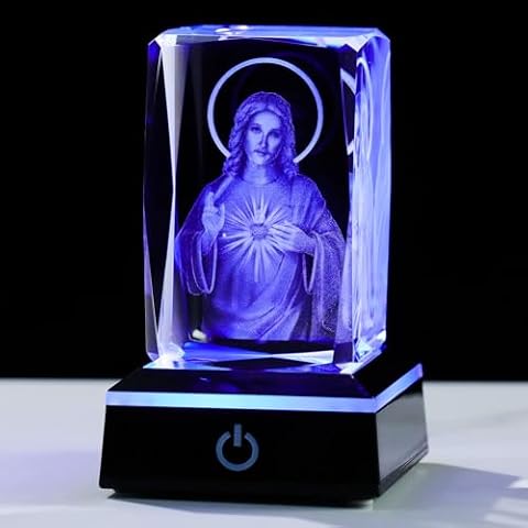 Movdyka 3D Crystal Jesus Statue Cover