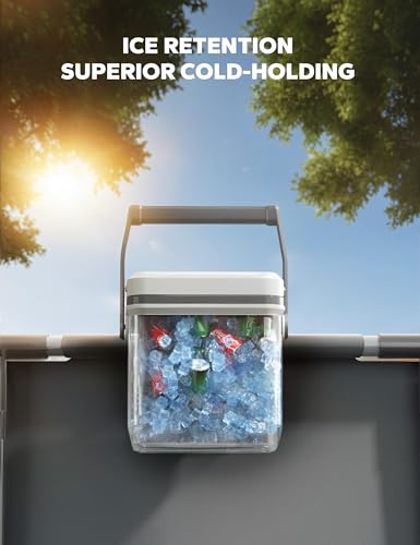 Original Since 2023 Pool Cooler, Insulated Cooler Hard Cooler with Handle for Above-Ground Pools, Keeps Ice for up to 3 Days, Portable Poolside Cooler Swimming Pool SPA Accessories