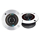 Pyle Pro 1” Inch Car Audio Tweeters, 300 Watt Power, 2kHz-25kHz Frequency Range, 4-8 Ohm Impedance, Kapton Voice Coil, Aluminum Bullet Horn, Mylar Capacitor, Rugged Structure, Easy Installation