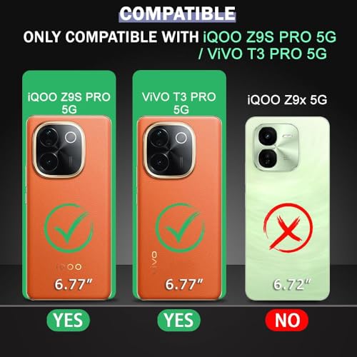 Image of TheGiftKart Sleek Back Cover Case for iQOO Z9s Pro 5G / Vivo T3 Pro 5G | Slim Fit Protective Design | Ultra Matte Finish | Camera Protection Bump | Soft Silicon Back Cover Case (Silicone, Black)
