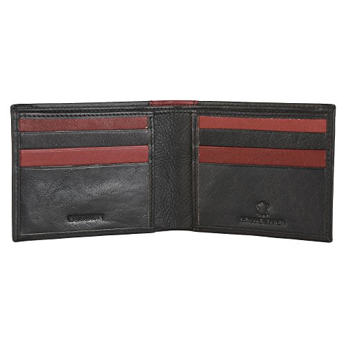 Image of WildHorn� RFID Protected Genuine High Quality Mens New Leather Wallet (New Black Nappa 3)