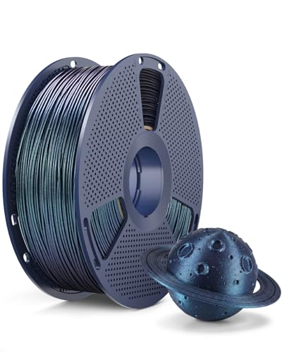 Image of SUNLU Galaxy PLA Filament Bundle 1.75mm, Color-Shifting Pearlescent Glitter PLA 3D Printer Filament, for Most FDM 3D Printers, 1KG Spool. Galaxy Peacock