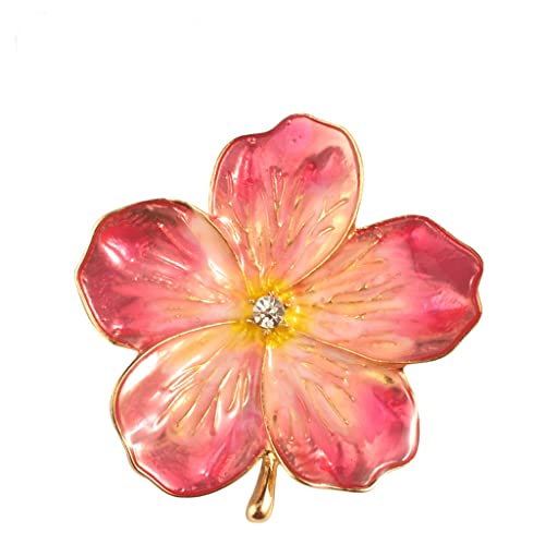 Broches à fleurs en émail rose, le cadeau idéal comme badge pour robe de mariée chic