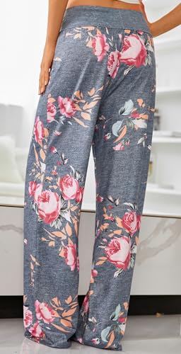 Image of Women Pajama Pants Comfy Lounge Wide Leg Casual Stretch Palazzo Drawstring Pj Bottoms Pants S-3XL
