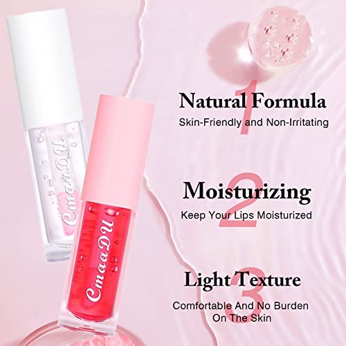 Zheyst Color Changing Lip Oil Set 6Pcs Lip Glosses Pack Fruit Lip Oil Clear Color Magic Gloss Lip And Cheek Long Lasting Nourishing Repairing For Dry Lip With 2 Lip Masks 1 Mirror Lip Gloss For Teens #TOP2