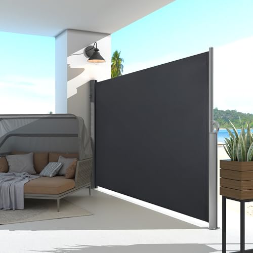 MCombo-138x-78-Patio-Retractable-Side-Awning-Fully-Assembled-Waterproof-Sunshade-Privacy-Screen-for-Garden-Balcony-and-Pools-4744-78×138-Dark-Grey MCombo 138x 78 Patio Retractable Side Awning Fully Assembled Waterproof Sunshade Privacy Screen for Garden Balcony and Pools 4744 78×138 Dark Grey