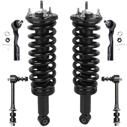 Image of Detroit Axle - Front 6pc Suspension Kit for 03-06 Toyota Tundra, Outer Tie Rods Sway Bars Struts w /Coil Spring 2003 2004 2005 2006 Replacement