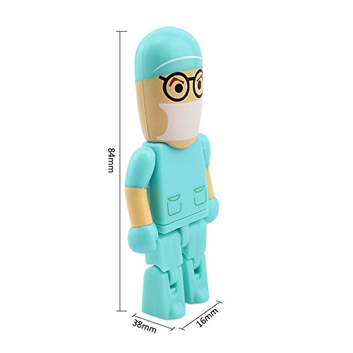 Usbkingdom 32Gb Usb 2.0 Flash Drive Cartoon Man Doctor Surgeon Nurse Robot Shape Pen Drive Thumb Drive Memory Stick Pendrive Jump Drive Flash Disk (Green) #TOP2
